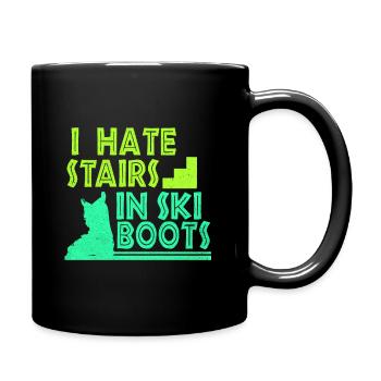Skiing Skiing Skiing Skiing Skiing - Full Colour Mug - black - Right