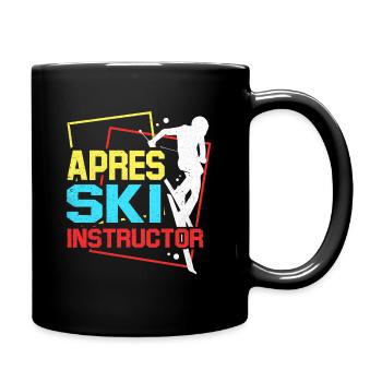 Skifahren Skifahren Skifahren Skifahren Skifahren - Tasse einfarbig - Schwarz - Rechts