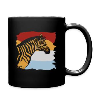 zebra - Full Colour Mug - black - Right