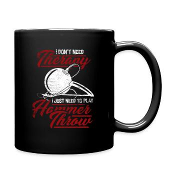 hammer throw - Full Colour Mug - black - Right