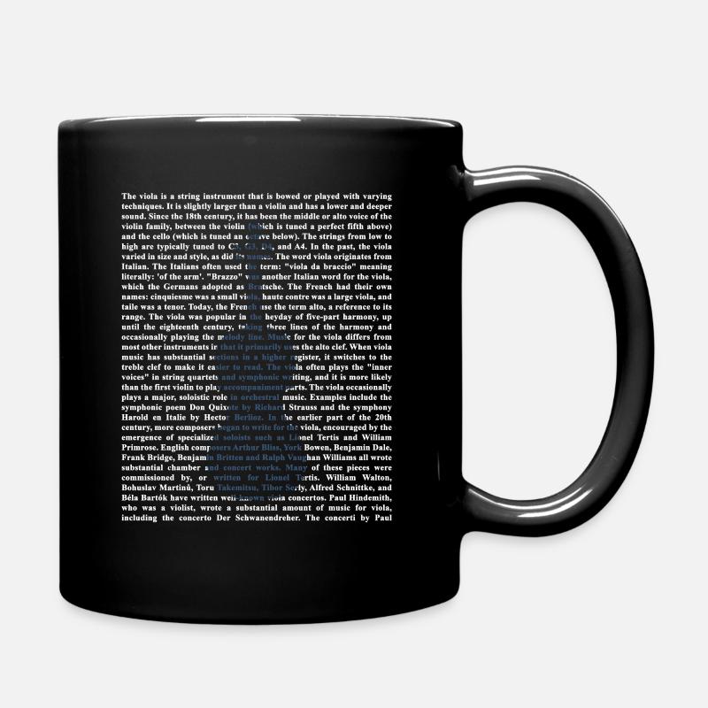 Geige Geigerin - Tasse einfarbig - Schwarz