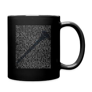Klarinette Blasinstrument Musik - Tasse einfarbig - Schwarz - Rechts