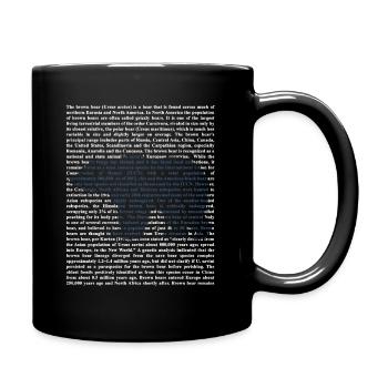 ours brun - Mug uni - noir - Droite