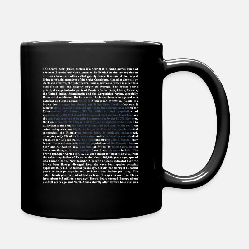 Braunbär - Tasse einfarbig - Schwarz