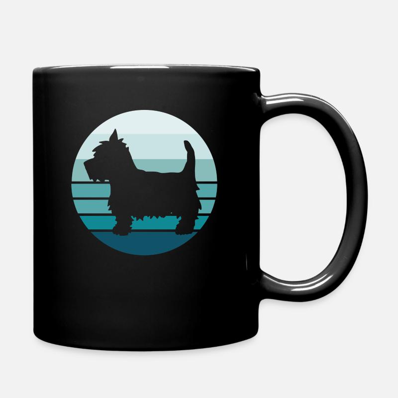 Rétro Westie West Highland Terrier Vintage - Mug uni - noir