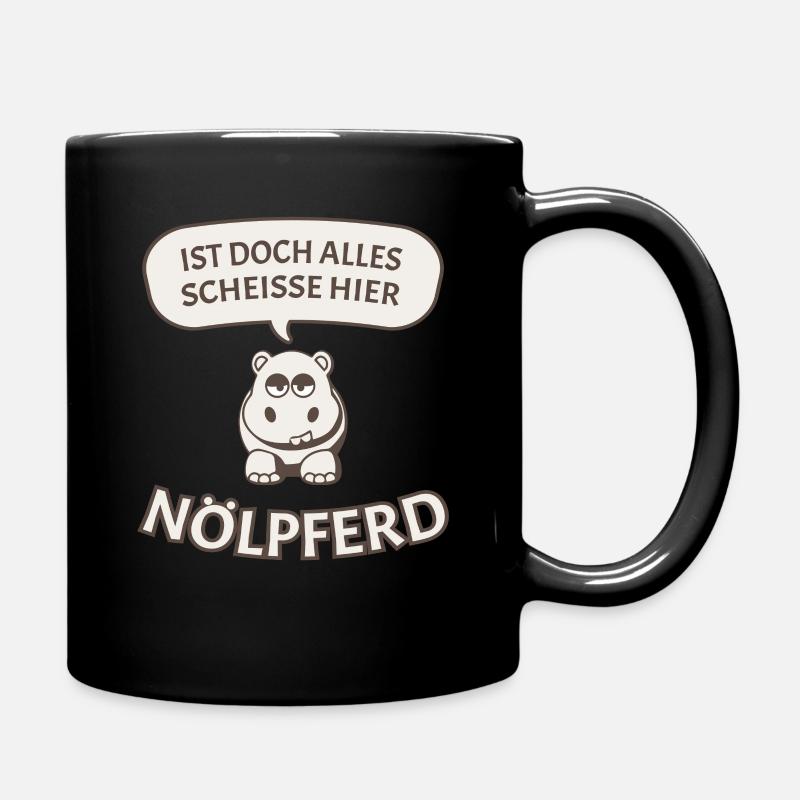 Nölpferd - Tasse einfarbig - Schwarz
