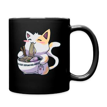 Anime Ramen Kawaii japanische Nudeln - Tasse einfarbig - Schwarz - Rechts