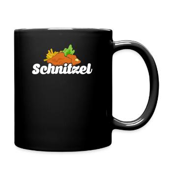 Schnitzel cadeau manger délicieux pané - Mug uni - noir - Droite
