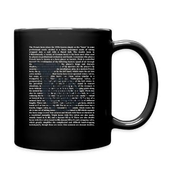 French Horn Hornist - Full Colour Mug - black - Right