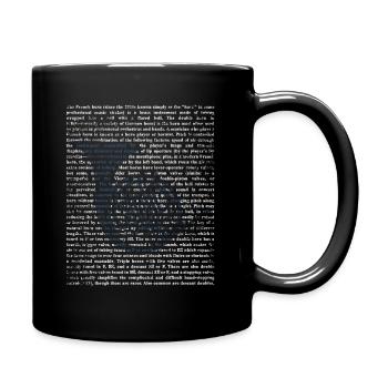 French horn player - Full Colour Mug - black - Right