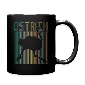 L’autruche - Mug uni - noir - Droite