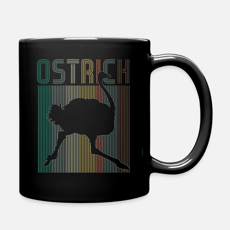 Strauß - Tasse einfarbig - Schwarz