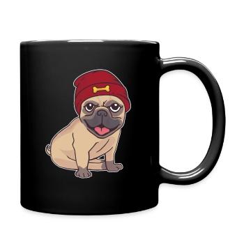 Hipster Mop Chien - Mug uni - noir - Droite