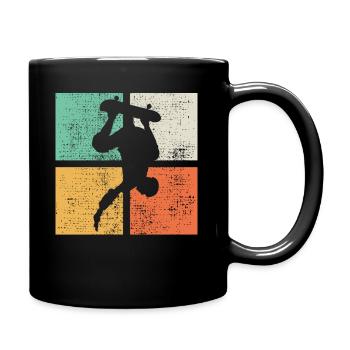 Planche à roulettes - Mug uni - noir - Droite