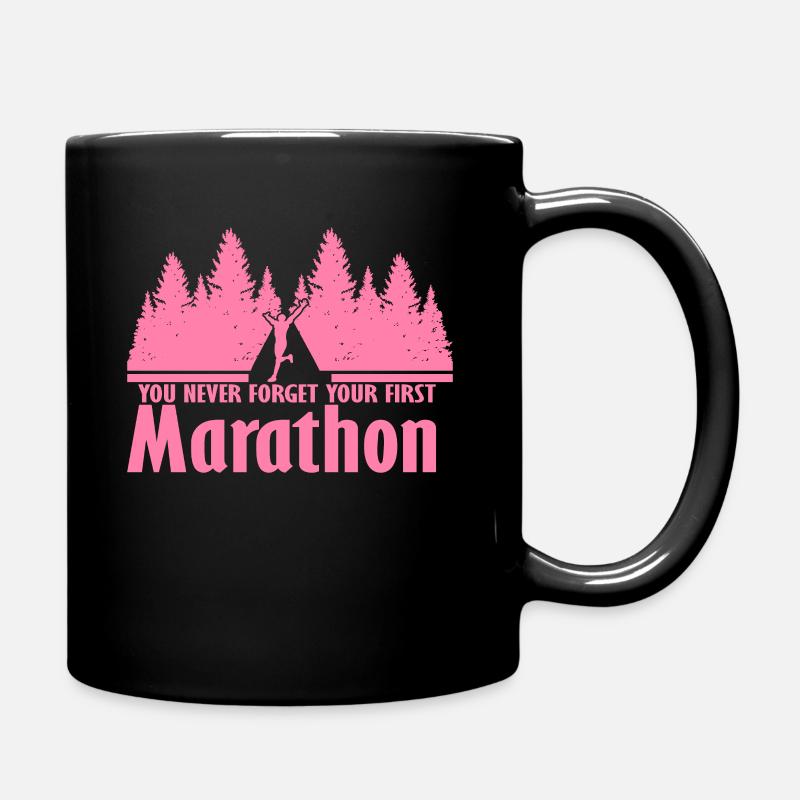 Marathon Runner Marathon Jogging Marathons Running - Full Colour Mug - black