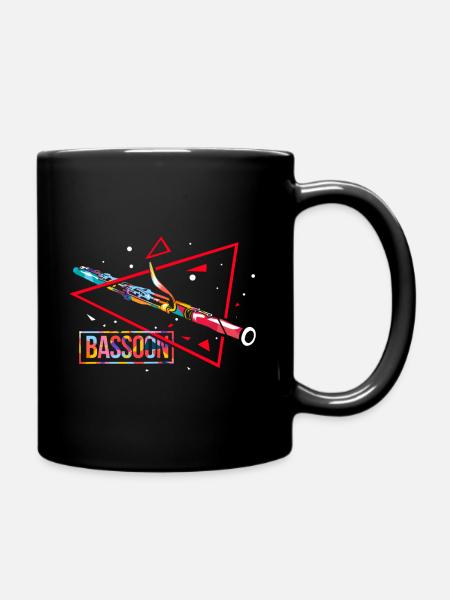 Fagott Polygon - Tasse einfarbig - Schwarz