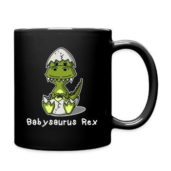 Dino Babysaurus Rex gift idea - Full Colour Mug - black - Right