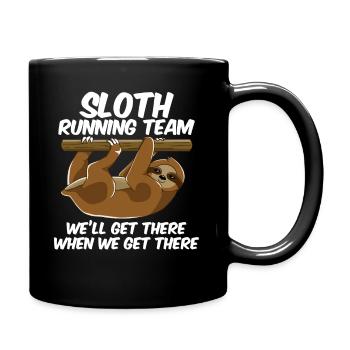 Sloth Running - Mug uni - noir - Droite