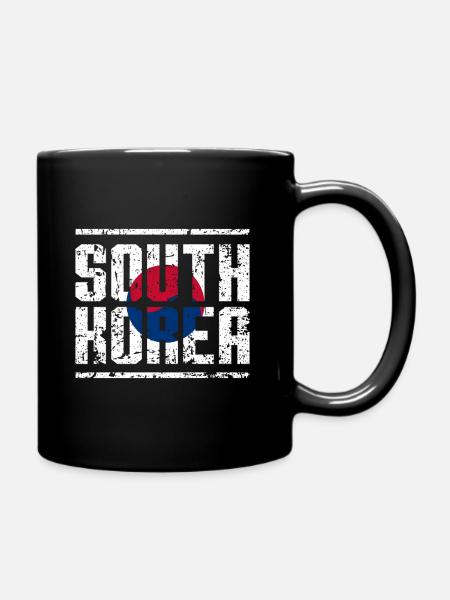 Corée du Sud Corée du Sud Armoiries d'Asie - Mug uni - noir