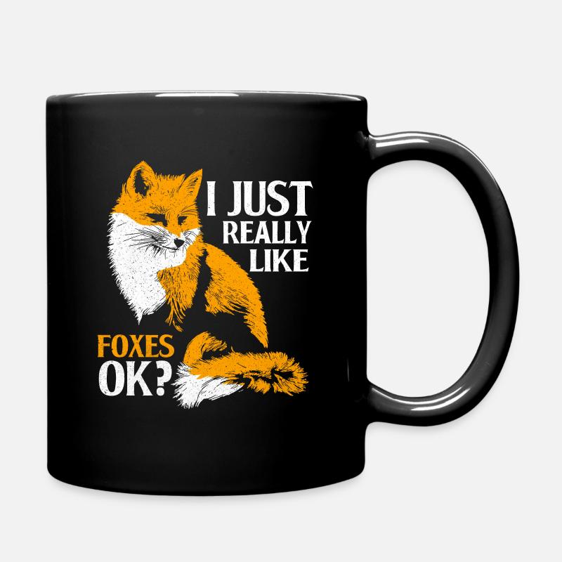 Fuchs - Tasse einfarbig - Schwarz