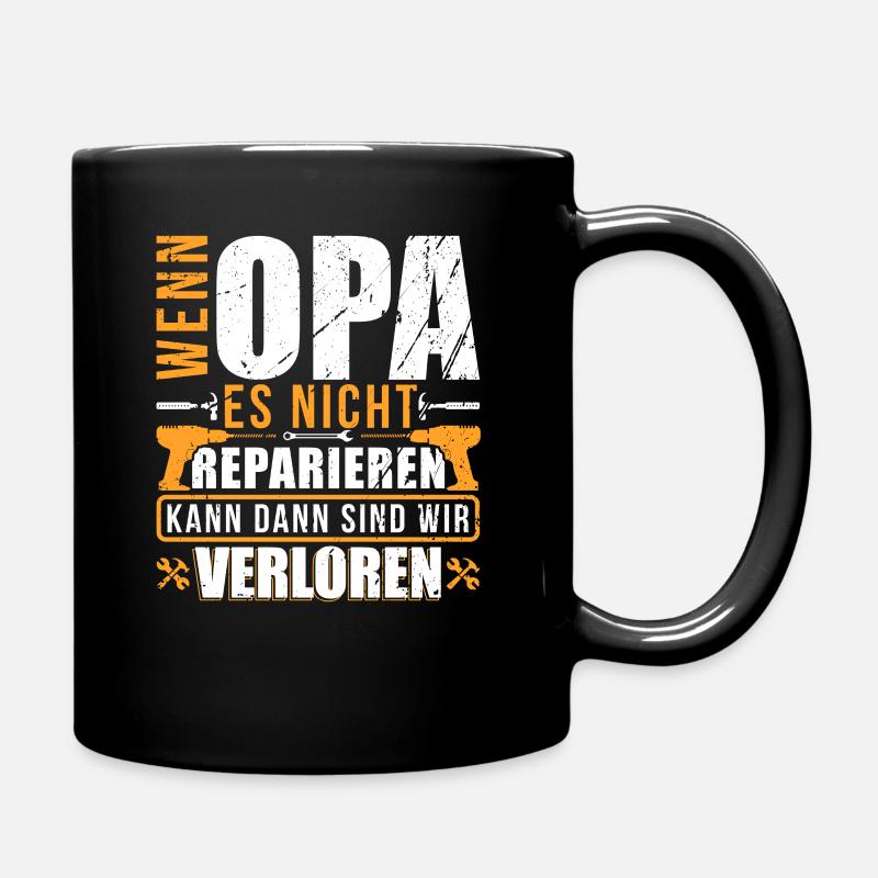 Handwerker Opa Geschenk - Super Vatertagsgeschenk - Tasse einfarbig - Schwarz