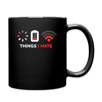 Wlan Batterie Wlan Computer Internet - Tasse einfarbig - Schwarz - Rechts