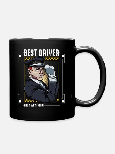 Taxi - Tasse einfarbig - Schwarz