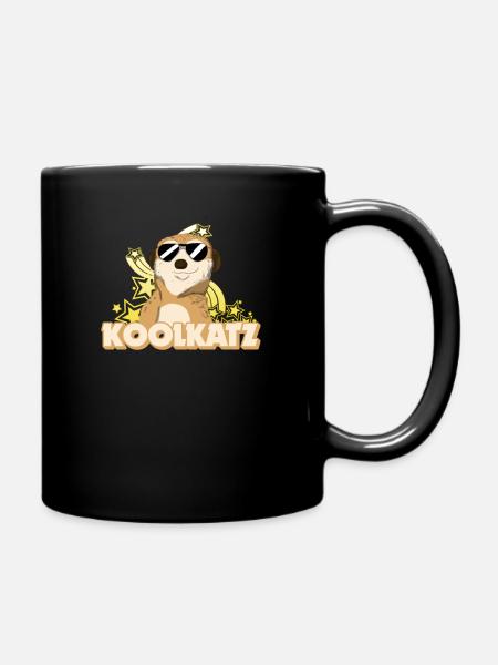 Meerkat Cooles Erdmännchen - Tasse einfarbig - Schwarz