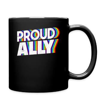Proud Ally - Tasse einfarbig - Schwarz - Rechts
