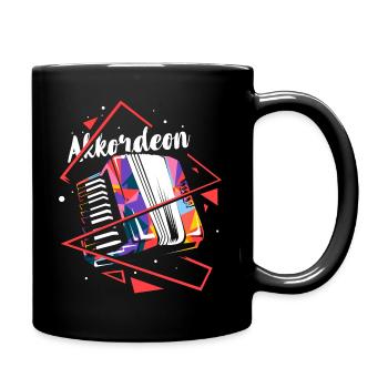 Akkordeon Polygon - Tasse einfarbig - Schwarz - Rechts