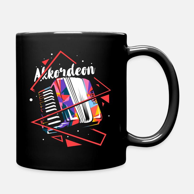 Akkordeon Polygon - Tasse einfarbig - Schwarz