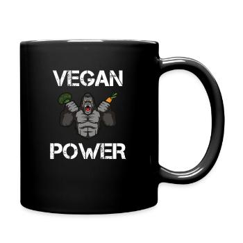 Vegan Fitness Muscles Cadeau Vegan Power Gym - Mug uni - noir - Droite