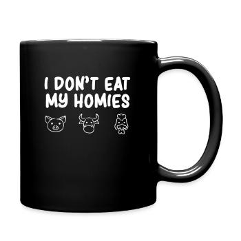 Vegan Animal Protection Vegan Animal Love Gift - Full Colour Mug - black - Right