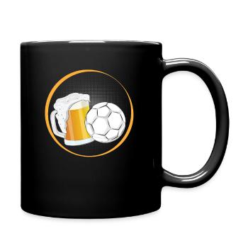 Bierkrug Handball lustige Geschenkidee Biertrinker - Tasse einfarbig - Schwarz - Rechts