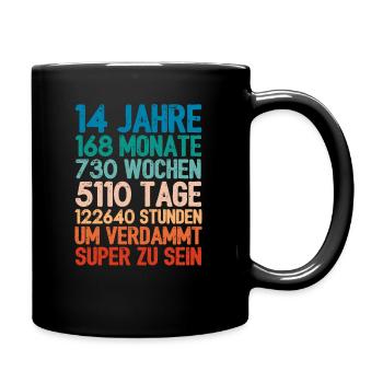 Cadeau d’anniversaire Pour 14 ans 14 ans - Mug uni - noir - Droite