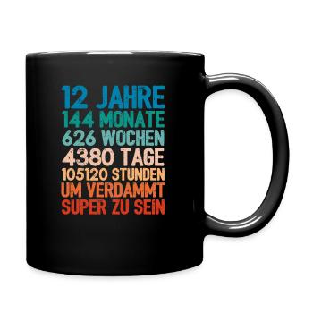 Birthday gift For 12 year olds 12th birthday - Full Colour Mug - black - Right