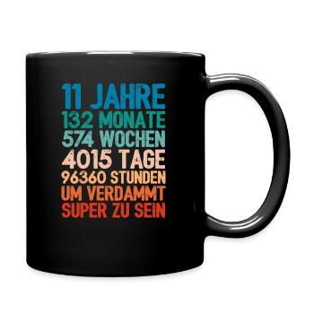 Birthday Gift For 11 Year Olds 11th Birthday - Full Colour Mug - black - Right