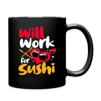 Sushi Go Rice Japan Tokyo Miso Nigiri Maki Udon - Full Colour Mug - black - Right