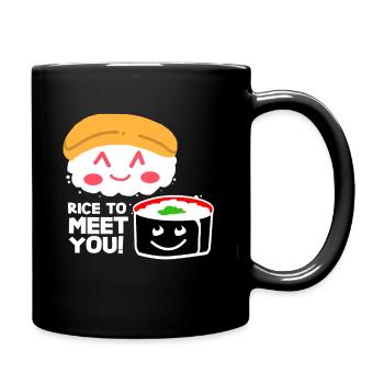 Sushi Go Rice Japan Tokyo Miso Nigiri Maki Udon - Full Colour Mug - black - Right