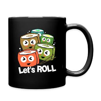 Sushi Go Rice Japan Tokyo Miso Nigiri Maki Udon - Full Colour Mug - black - Right