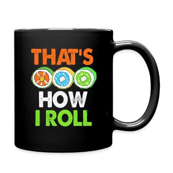 Sushi - Tasse einfarbig - Schwarz - Rechts