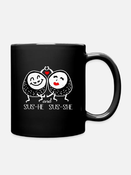 Sushi - Tasse einfarbig - Schwarz