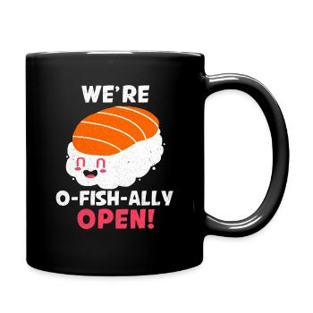 Sushi - Tasse einfarbig - Schwarz - Rechts