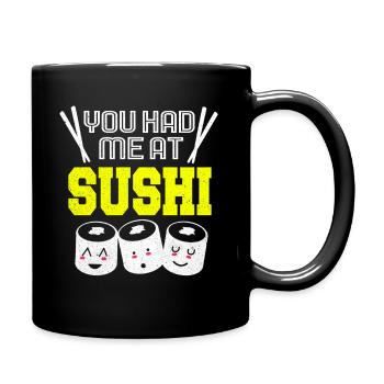 Sushi Go Riz Japon Tokyo Miso Nigiri Maki Udon - Mug uni - noir - Droite