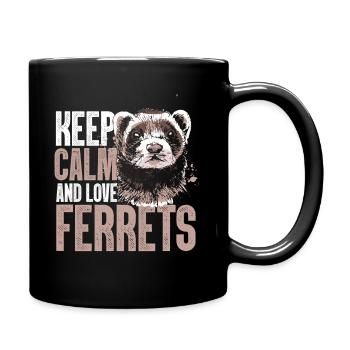 ferrets - Full Colour Mug - black - Right