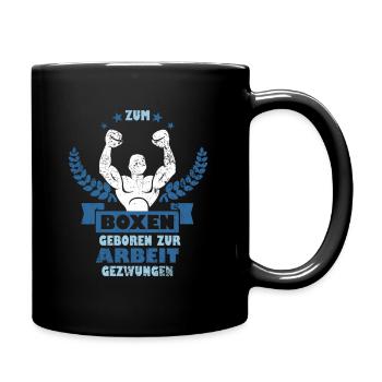 Boxen - Tasse einfarbig - Schwarz - Rechts