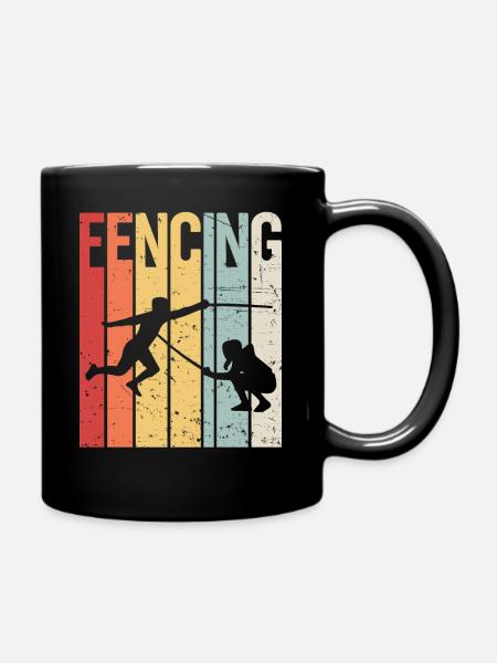 Fencing fencing shirt - Full Colour Mug - black