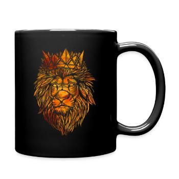Couronne de lion - Mug uni - noir - Droite