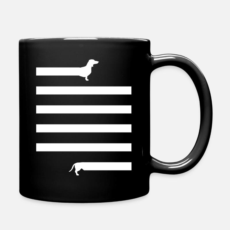 Dackel - Tasse einfarbig - Schwarz