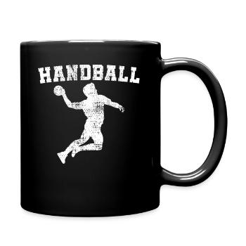 Handball Spieler - Tasse einfarbig - Schwarz - Rechts